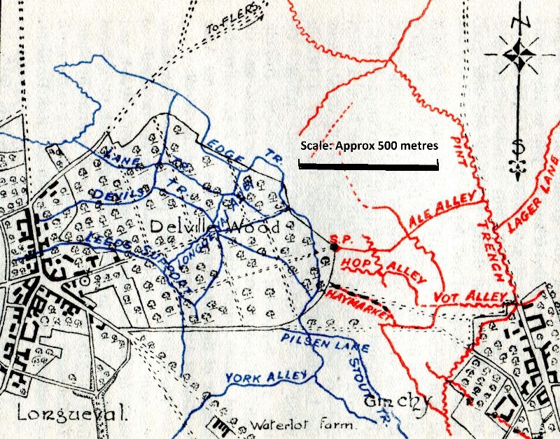 Area around Deville Wood